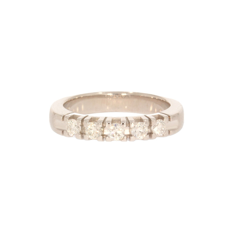 Inel Dama, Aur Alb, 18 k, 4.36 gr, cu Diamante, Cod Produs: 606225 - Tezaurshop.ro