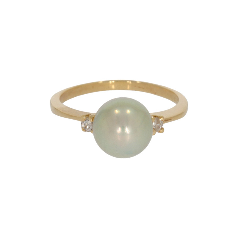 Inel Dama, Aur Galben, 14 k, 2.41 gr, cu Diamante, Cod Produs: 607256 - Tezaurshop.ro