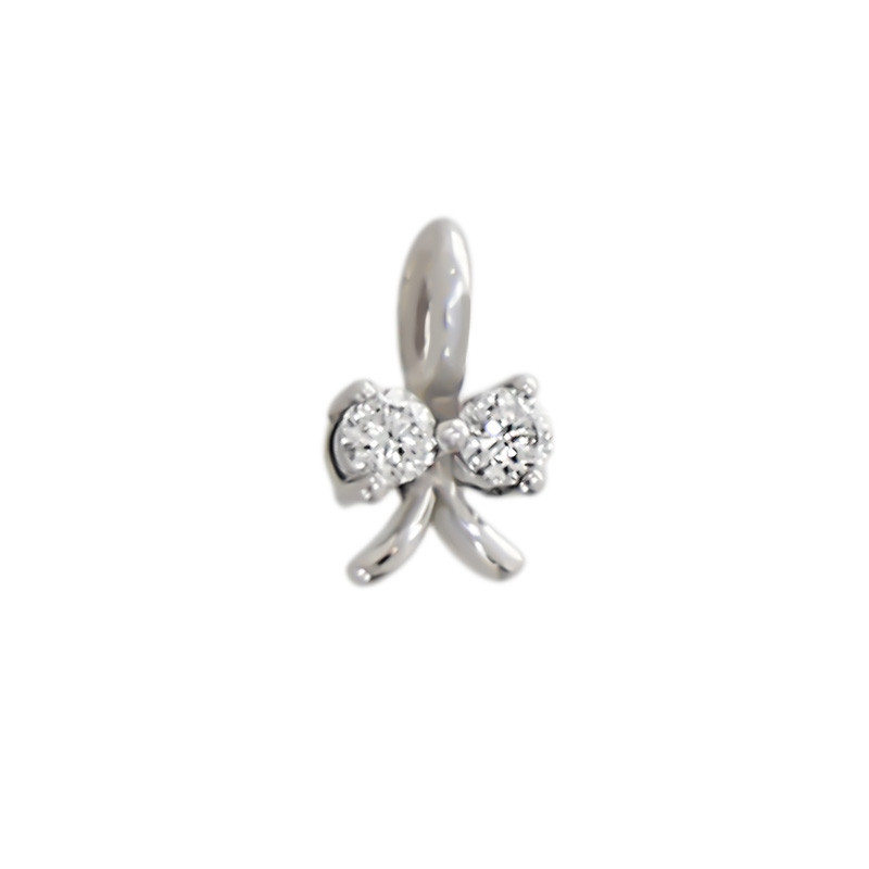 Pandantiv, Aur Alb, 14 k, 0.26 gr, cu Diamante, Cod Produs: 607422