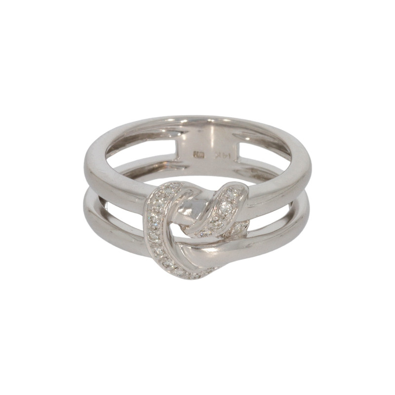 Inel Dama, Aur Alb, 14 k, 4.94 gr, cu Diamante, Cod Produs: 608192 - Tezaurshop.ro