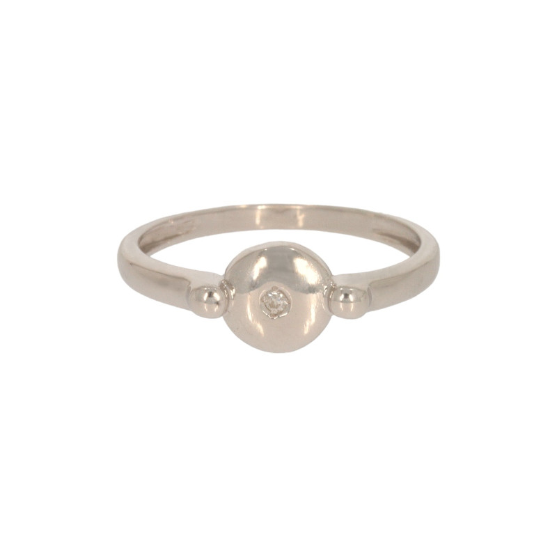 Inel Dama, Aur Alb, 18 k, 1.71 gr, cu Diamante, Cod Produs: 609906 - Tezaurshop.ro