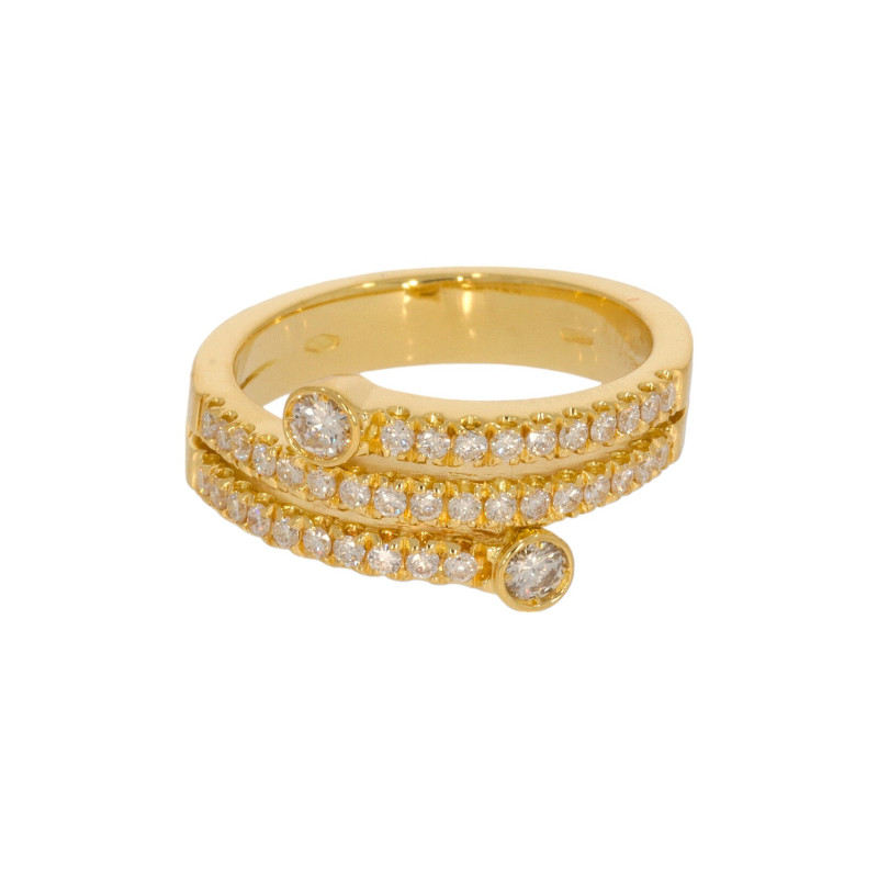 Inel Dama, Aur Galben, 18 k, 7.9 gr, cu Diamante, Cod Produs: 610216 - Tezaurshop.ro