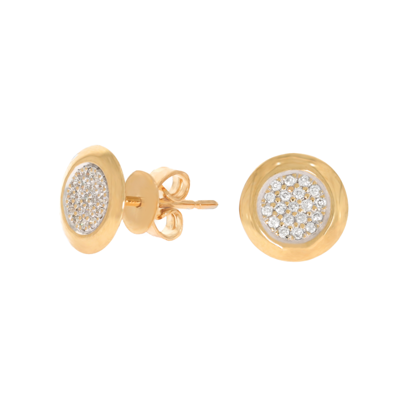 Cercei, Aur Mix, 18 k, 2.7 gr, cu Diamante, Cod Produs: 610863 - Tezaurshop.ro