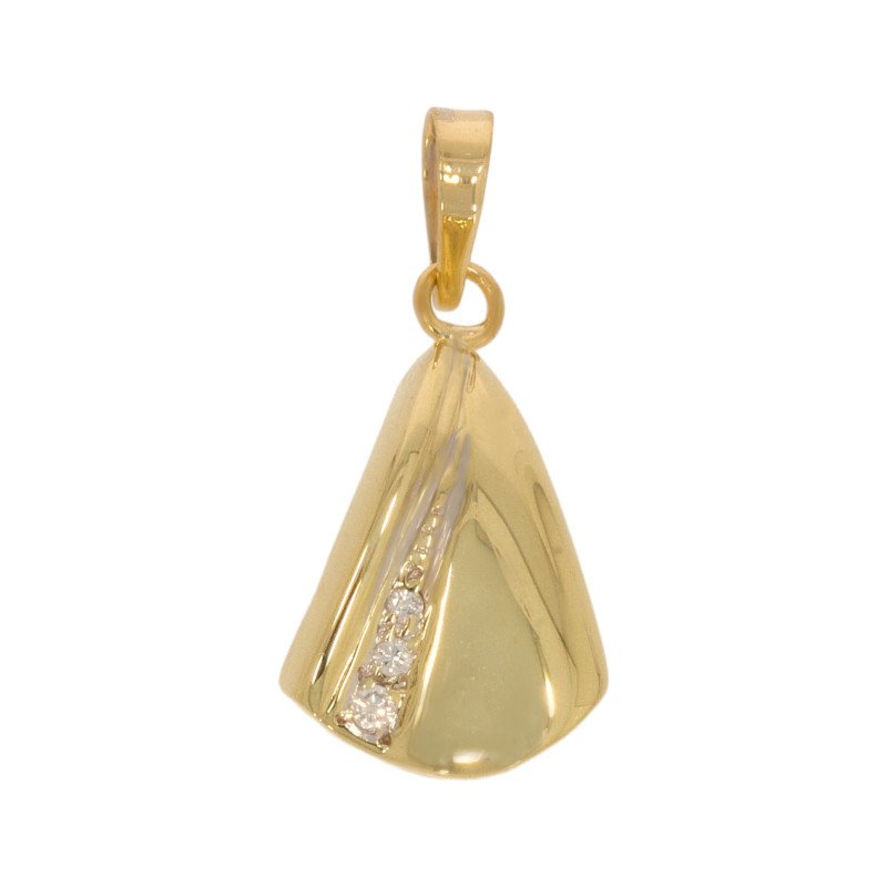 Pandantiv, Aur Mix, 14 k, 1.29 gr, cu Diamante, Cod Produs: 610973 - Tezaurshop.ro