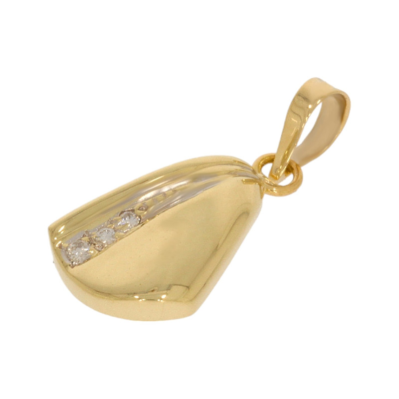 Pandantiv, Aur Mix, 14 k, 1.29 gr, cu Diamante, Cod Produs: 610973 - 2