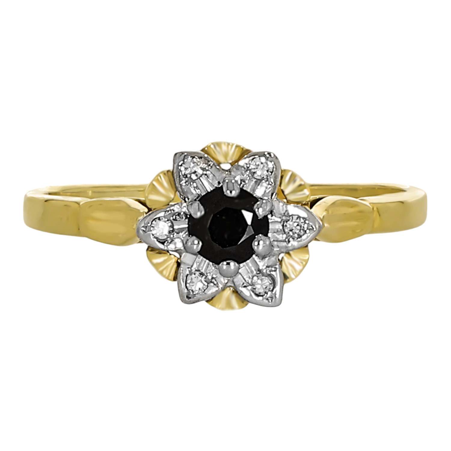 Inel Dama, Aur Galben, 14 k, 2.25 gr, cu Diamante, Cod Produs: 612729