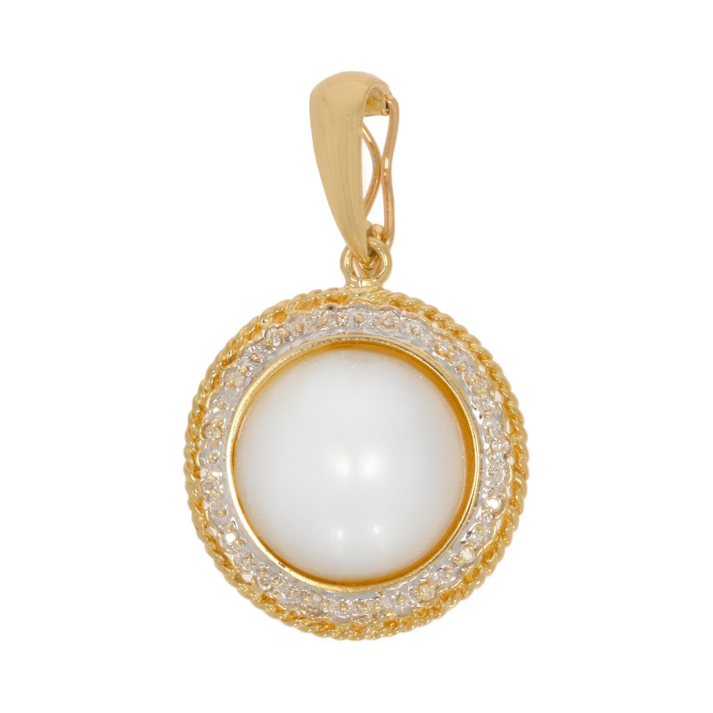 Pandantiv, Aur Mix, 14 k, 3.52 gr, cu Diamante, Cod Produs: 612732 - Tezaurshop.ro