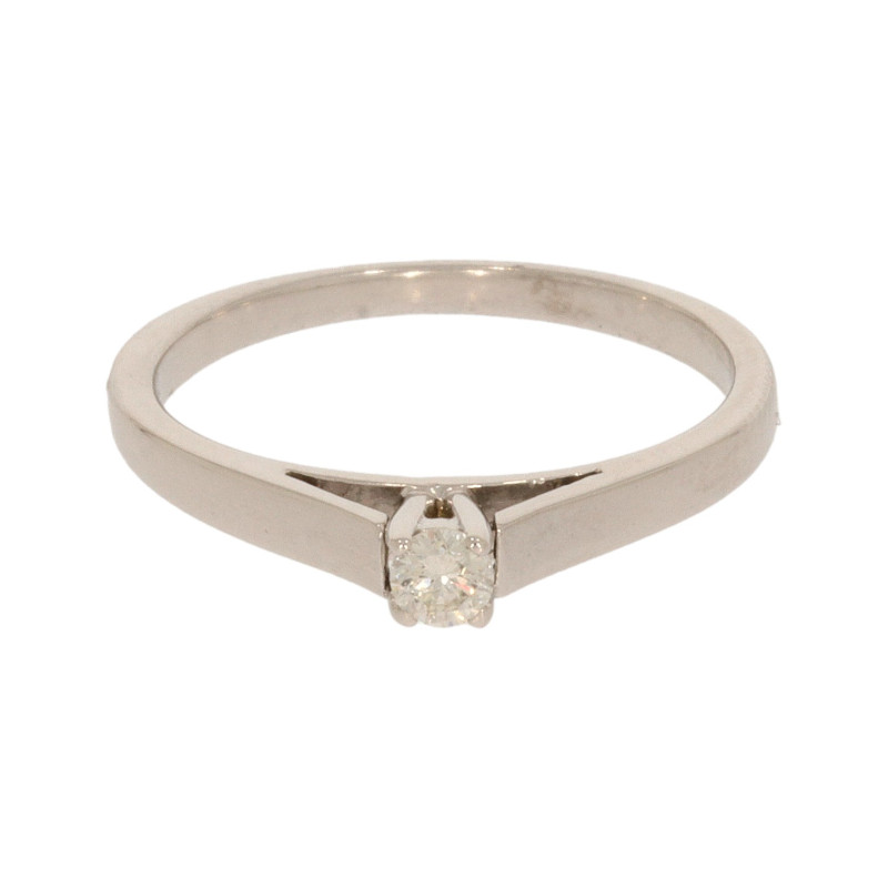 Inel Dama, Aur Alb, 14 k, 2.35 gr, cu Diamante, Cod Produs: 614517 - Tezaurshop.ro