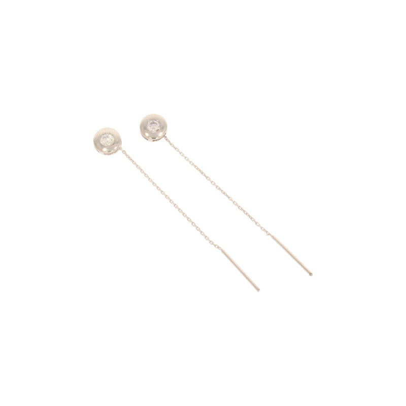 Cercei, Aur Alb, 14 k, 1.51 gr, Cod Produs: 615229 - Tezaurshop.ro