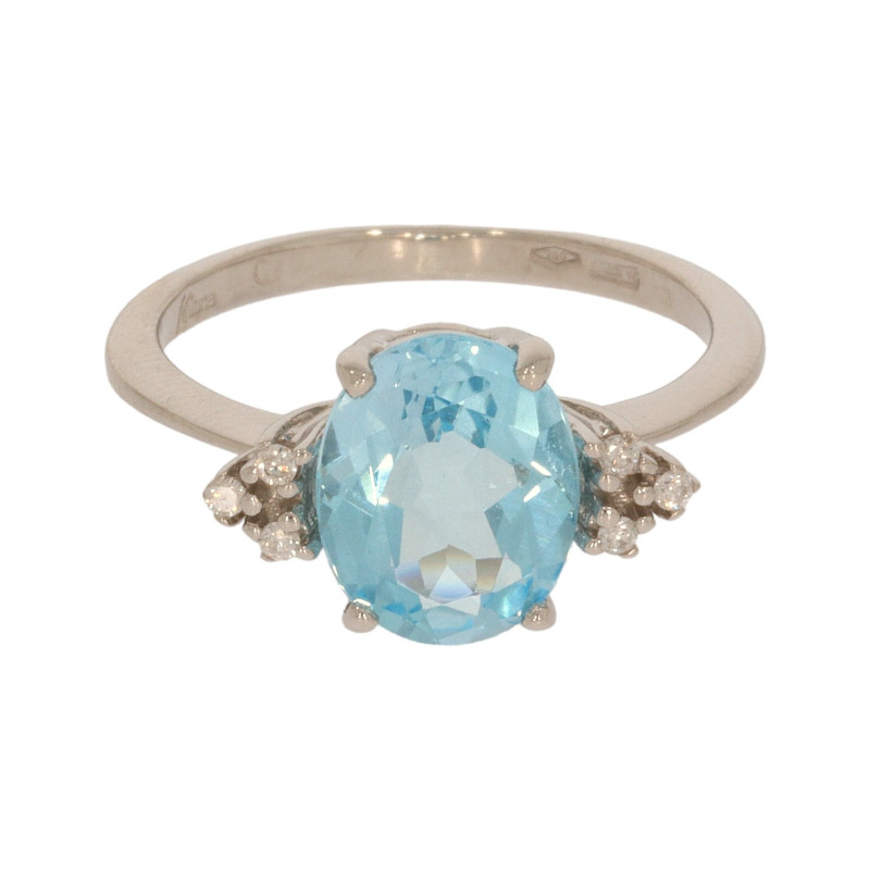 Inel Dama, Aur Alb, 18 k, 3.83 gr, cu Diamante, Cod Produs: 619380 - Tezaurshop.ro