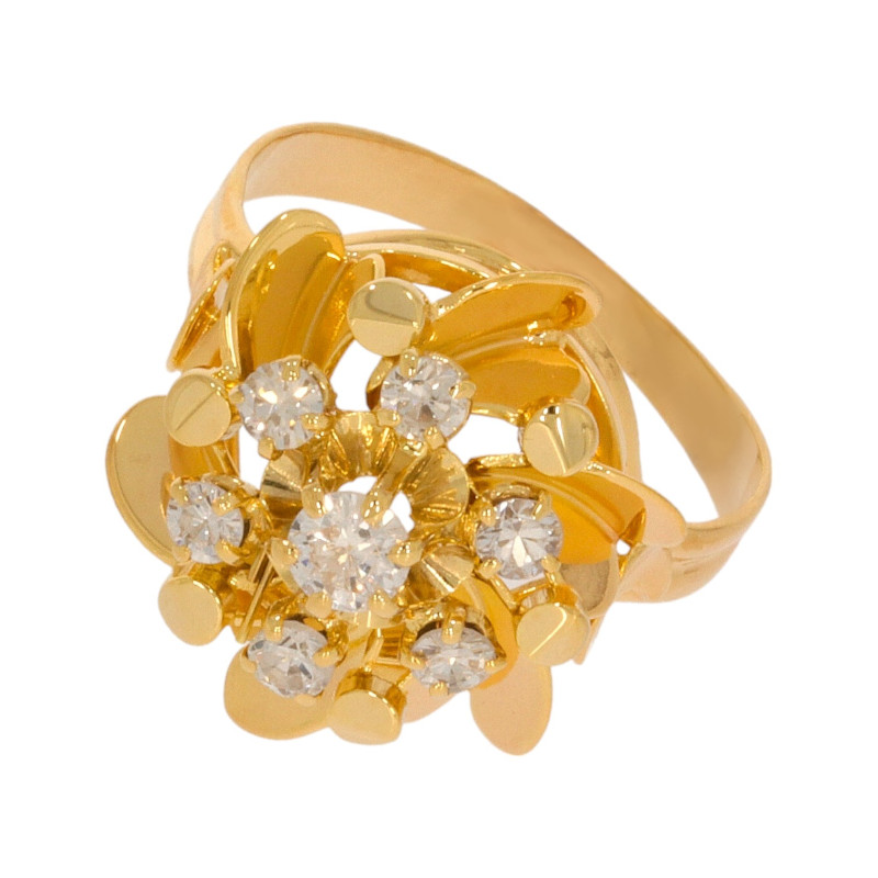 Inel Dama, Aur Galben, 18 k, 3.31 gr, cu Diamante, Cod Produs: 619563 - 2