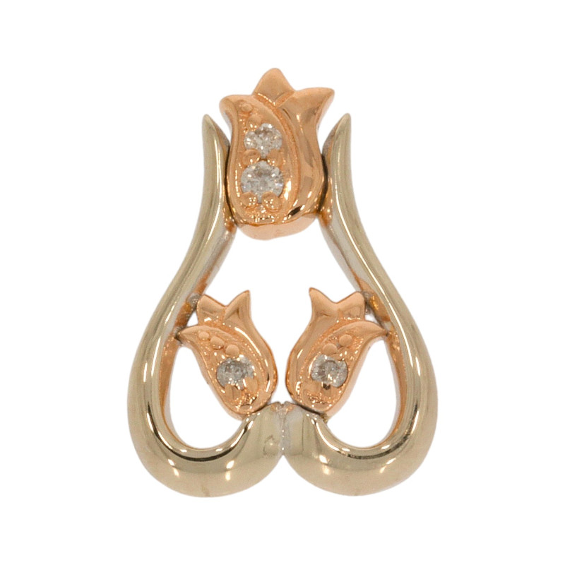 Pandantiv, Aur Mix, 14 k, 1.92 gr, cu Diamante, Cod Produs: 620845 - Tezaurshop.ro