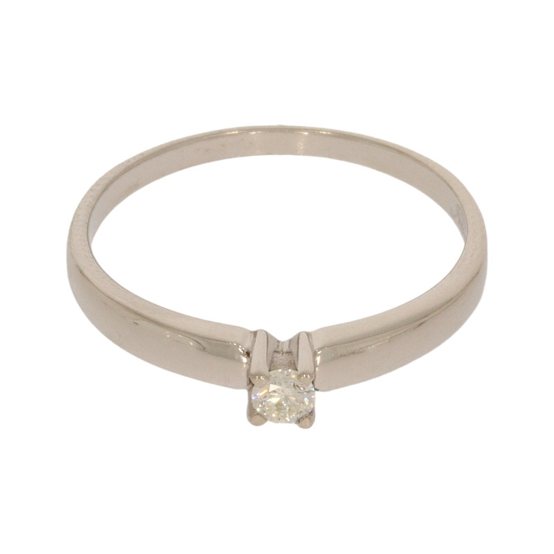 Inel Dama, Aur Alb, 18 k, 2.29 gr, cu Diamante, Cod Produs: 622153 - Tezaurshop.ro