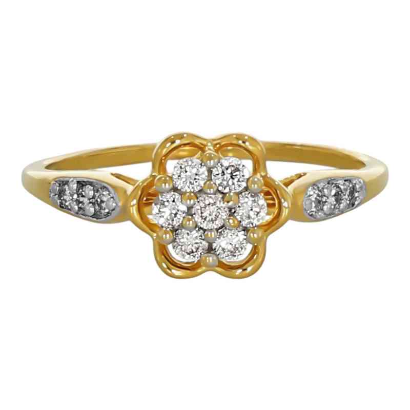 Inel Dama, Aur Galben, 18 k, 1.92 gr, cu Diamante, Cod Produs: 624730