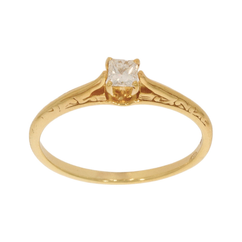 Inel Dama, Aur Galben, 14 k, 1.45 gr, cu Diamante, Cod Produs: 625872 - Tezaurshop.ro