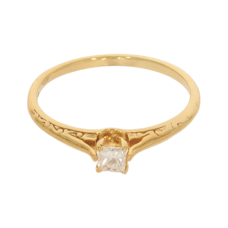 Inel Dama, Aur Galben, 14 k, 1.45 gr, cu Diamante, Cod Produs: 625872 - 2