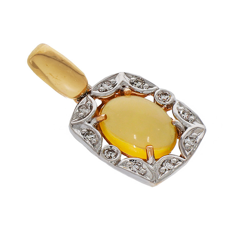 Pandantiv, Aur Mixt, 14 k, 1.27 gr, cu Diamante, Cod Produs: 626042