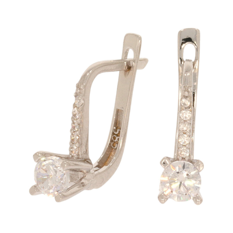Cercei, Aur Alb, 14 k, 2.93 gr, Cod Produs: 626495 - Tezaurshop.ro