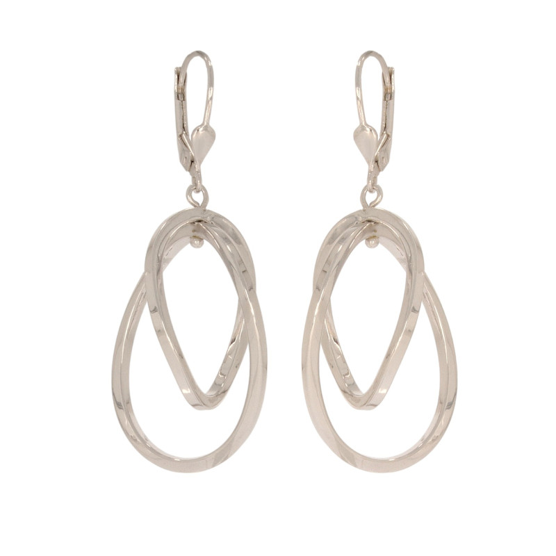 Cercei, Aur Alb, 14 k, 4.79 gr, Cod Produs: 627230 - Tezaurshop.ro