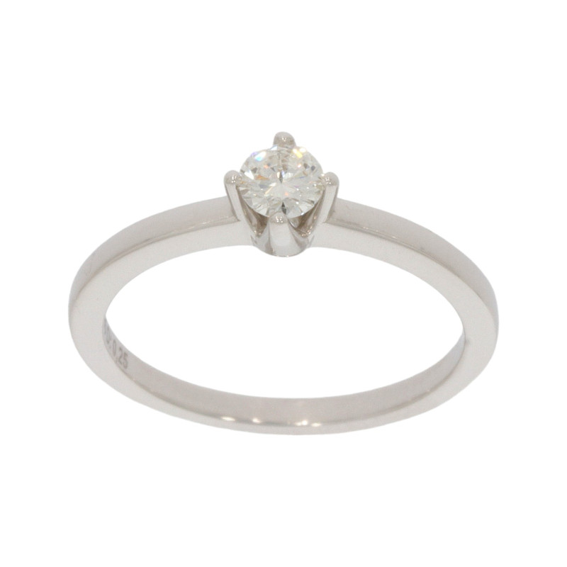 Inel Dama, Aur Alb, 14 k, 2.34 gr, cu Diamante, Cod Produs: 629735 - 2