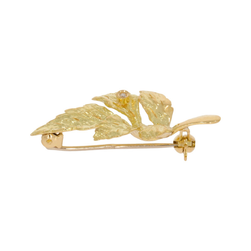 Brosa, Aur Galben, 18 k, 5.04 gr, cu Diamante, Cod Produs: 629802 - 2