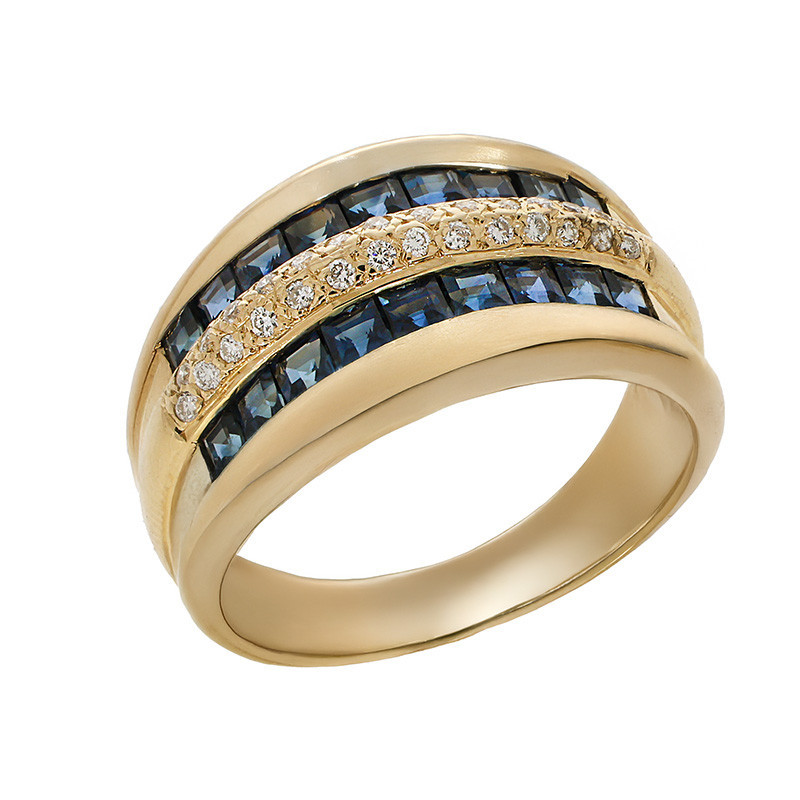 Inel, Aur Galben, 14 k, 4.82 gr, cu Diamante, Cod Produs: 630310