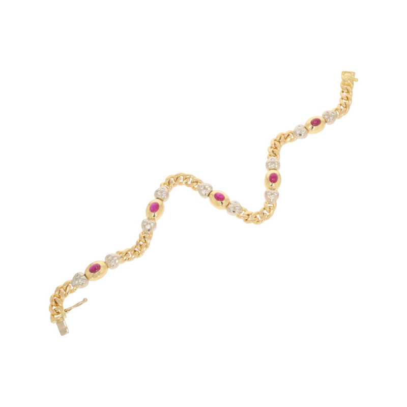 Bratara, Aur Mix, 18 k, 22.59 gr, cu Diamante, Cod Produs: 631348 - 2