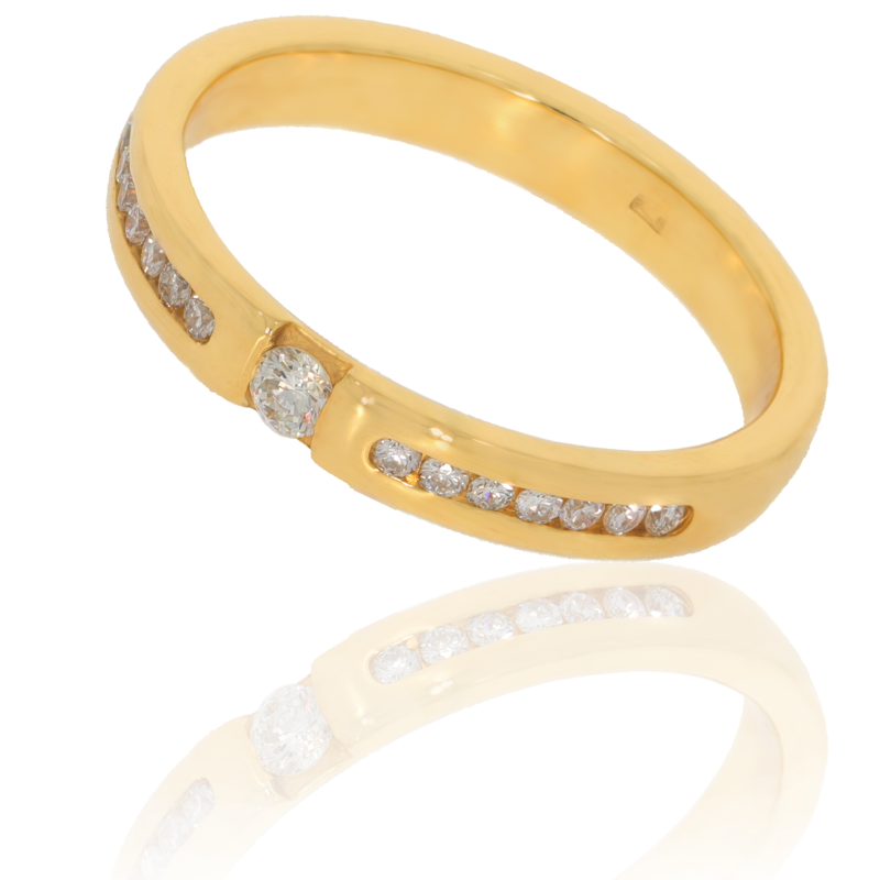 Inel Dama, Aur Galben, 18 k, 3.67 gr, cu Diamante, Cod Produs: 632337 - Tezaurshop.ro
