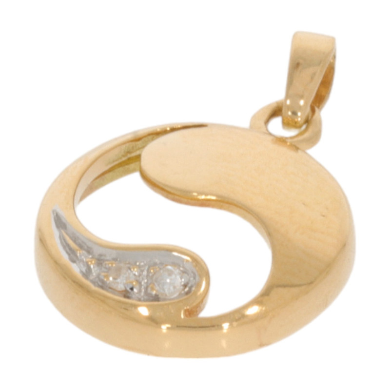 Pandantiv, Aur Galben, 18 k, 1.7 gr, cu Diamante, Cod Produs: 633531 - 2