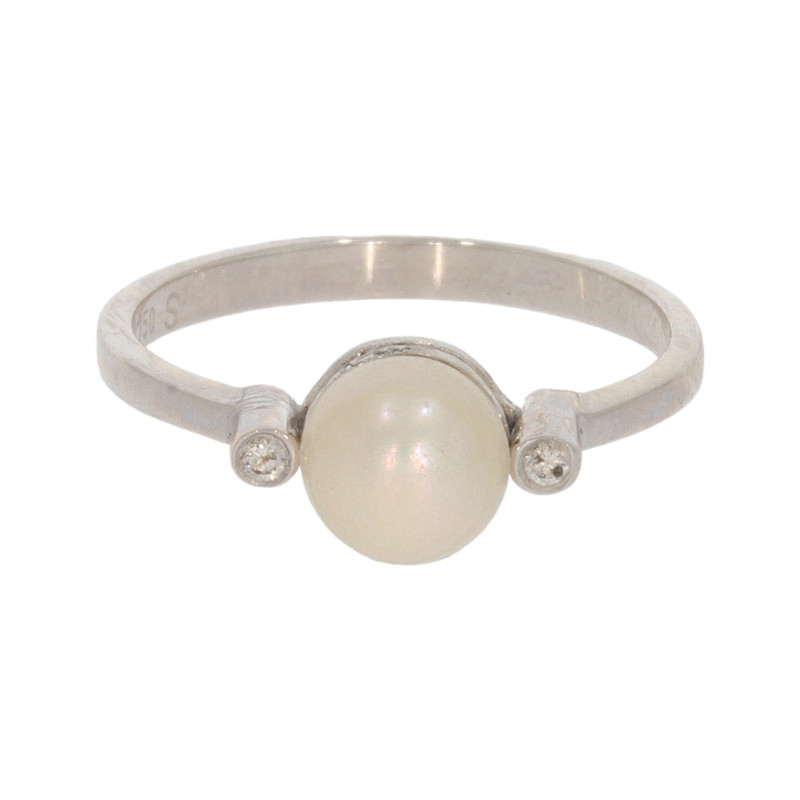 Inel Dama, Aur Alb, 18 k, 3.1 gr, cu Diamante, Cod Produs: 634365 - Tezaurshop.ro