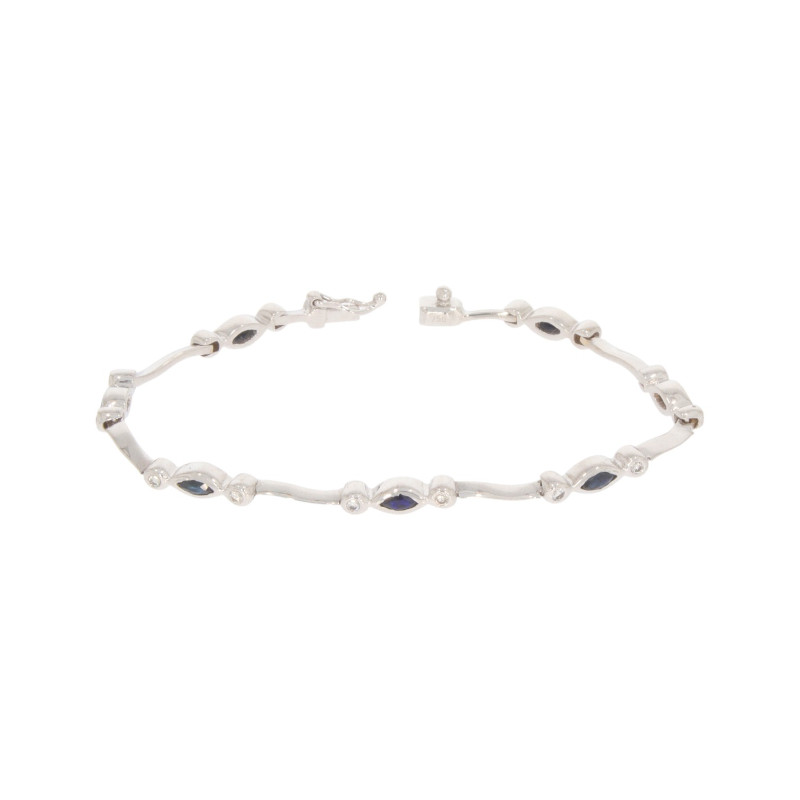 Bratara, Aur Alb, 18 k, 10.4 gr, cu Diamante, Cod Produs: 635193 - Tezaurshop.ro