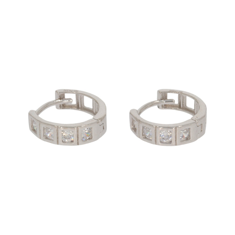 Cercei, Aur Alb, 14 k, 1.65 gr, Cod Produs: 637773 - Tezaurshop.ro