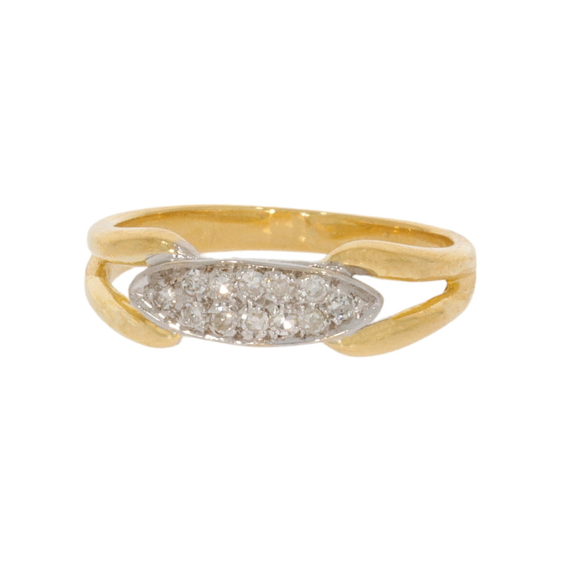 Inel Dama, Aur Galben, 18 k, 3.3 gr, cu Diamante, Cod Produs: 640095 - Tezaurshop.ro