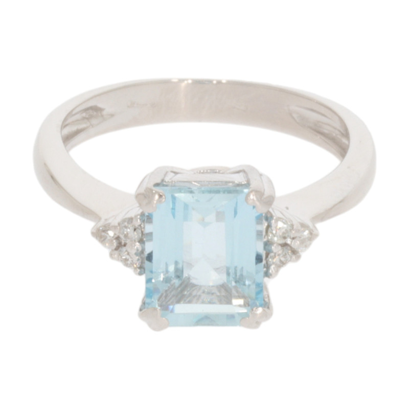 Inel Dama, Aur Alb, 18 k, 4.67 gr, cu Diamante, Cod Produs: 641128 - 2
