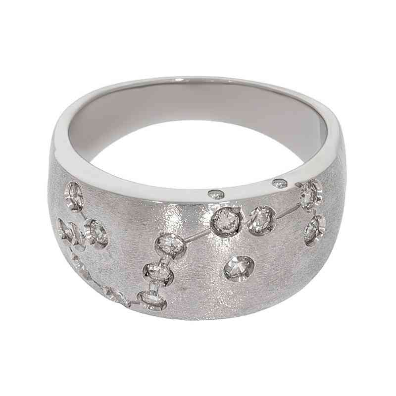 Inel Dama, Aur Alb, 18 k, 9.24 gr, cu Diamante, Cod Produs: 641582