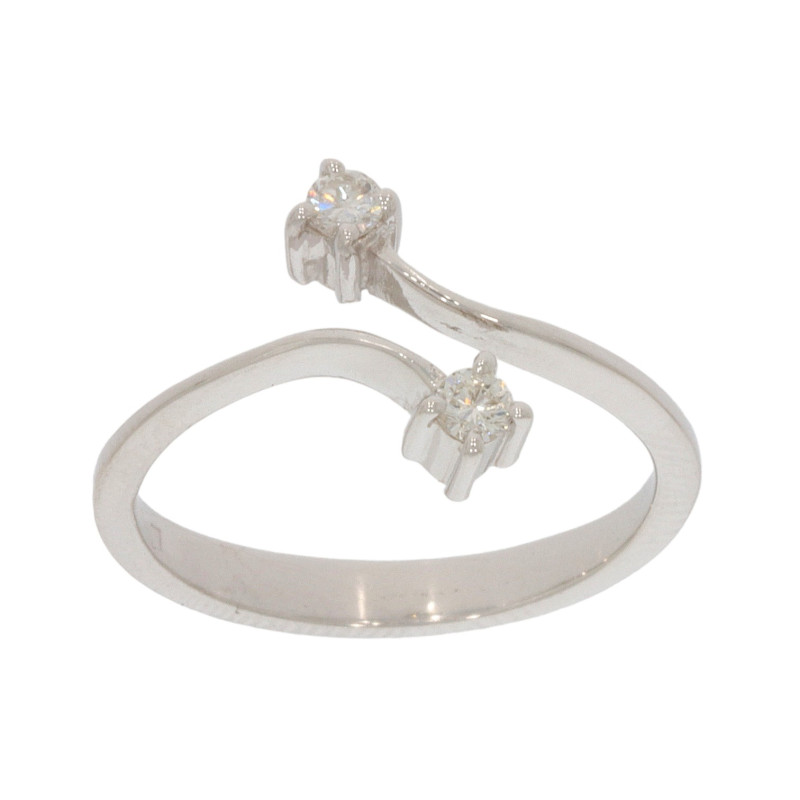 Inel Dama, Aur Alb, 18 k, 2.78 gr, cu Diamante, Cod Produs: 641583 - Tezaurshop.ro