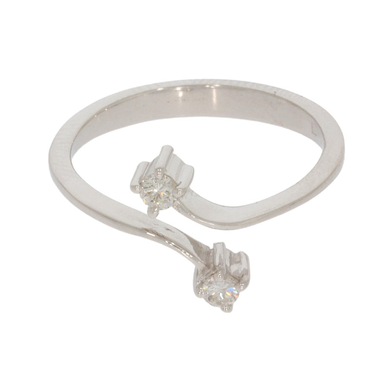 Inel Dama, Aur Alb, 18 k, 2.78 gr, cu Diamante, Cod Produs: 641583 - 2