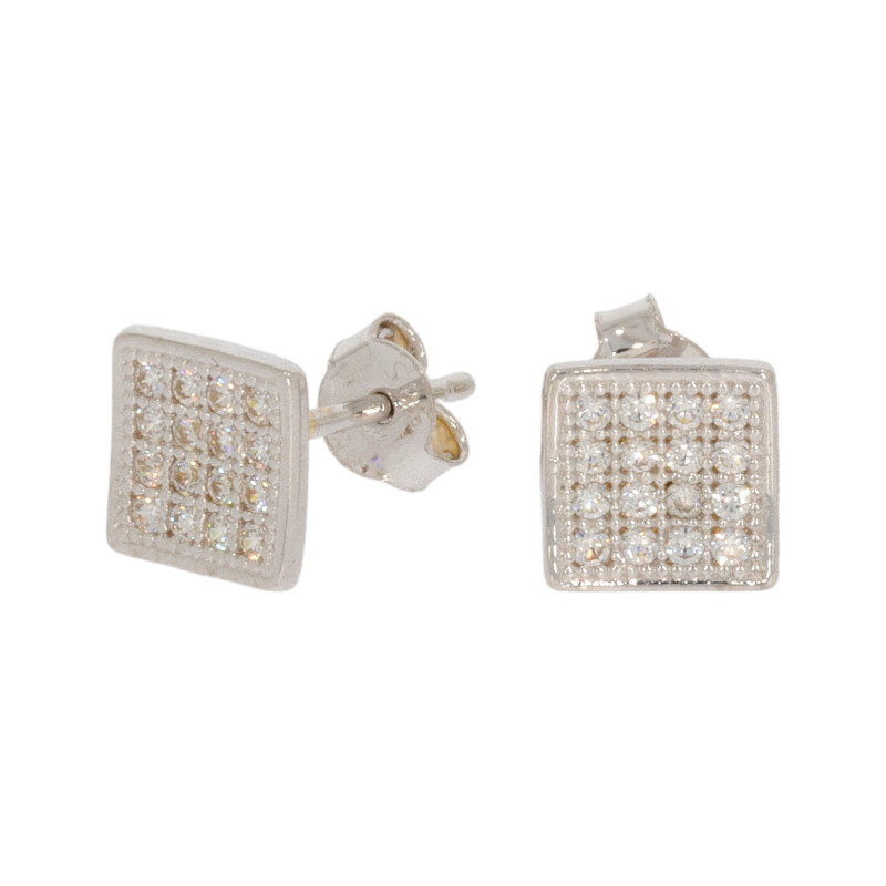 Cercei, Aur Alb, 14 k, 1.83 gr, Cod Produs: 642406 - Tezaurshop.ro