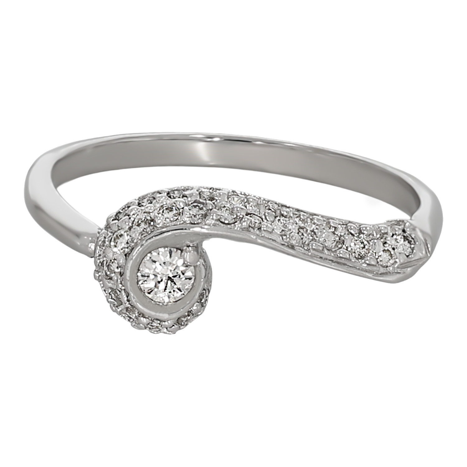 Inel Dama, Aur Alb, 14 k, 1.8 gr, cu Diamante, Cod Produs: 642582