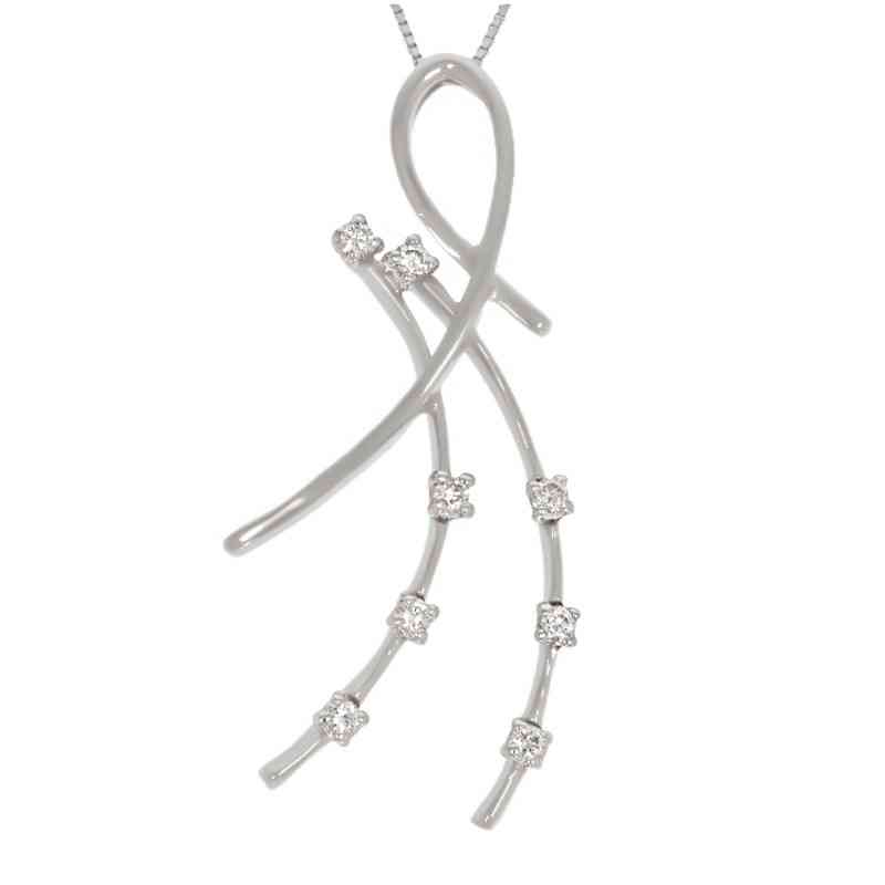 Colier, Aur Alb, 18 k, 4.94 gr, cu Diamante, Cod Produs: 643207