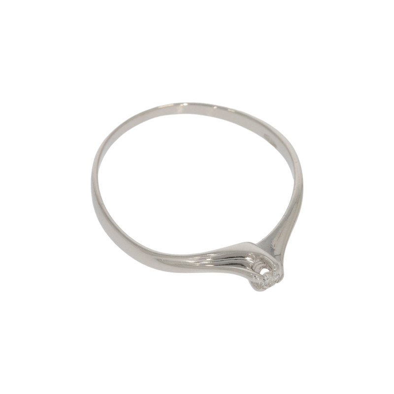 Inel Dama, Aur Alb, 18 k, 1.2 gr, cu Diamante, Cod Produs: 643478 - 2