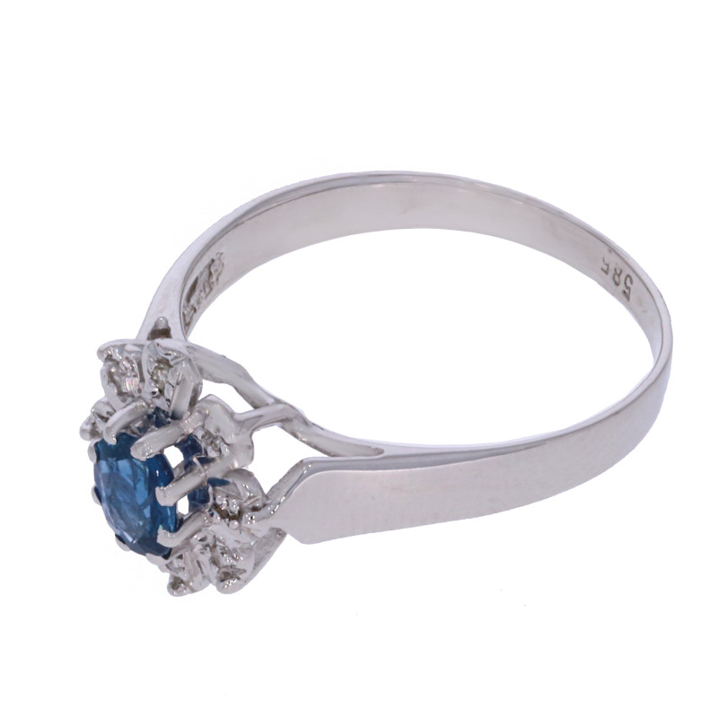 Inel, Aur Alb, 14 k, 2.09 gr, cu Diamante, Cod Produs: 643538