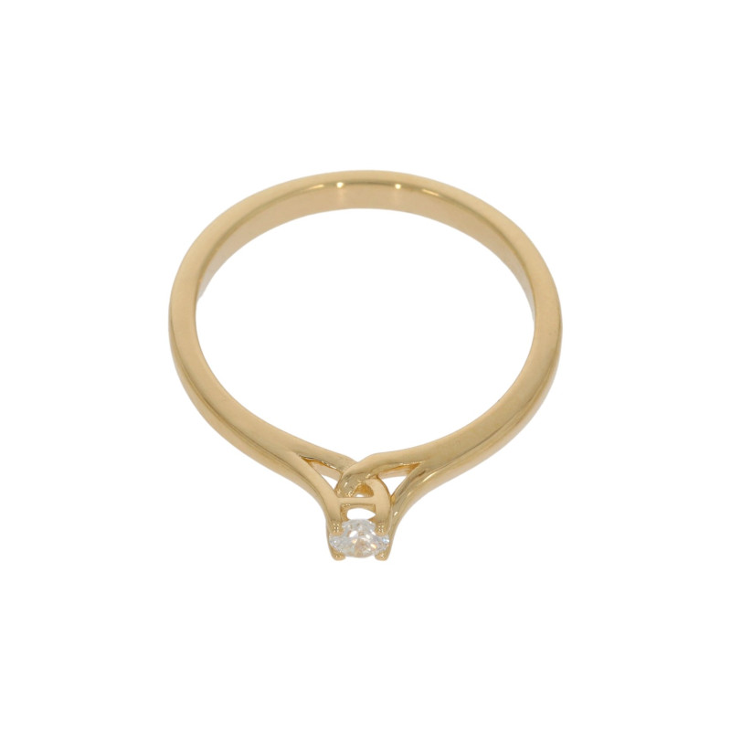 Inel Dama, Aur Galben, 14 k, 1.67 gr, cu Diamante, Cod Produs: 643815 - 2