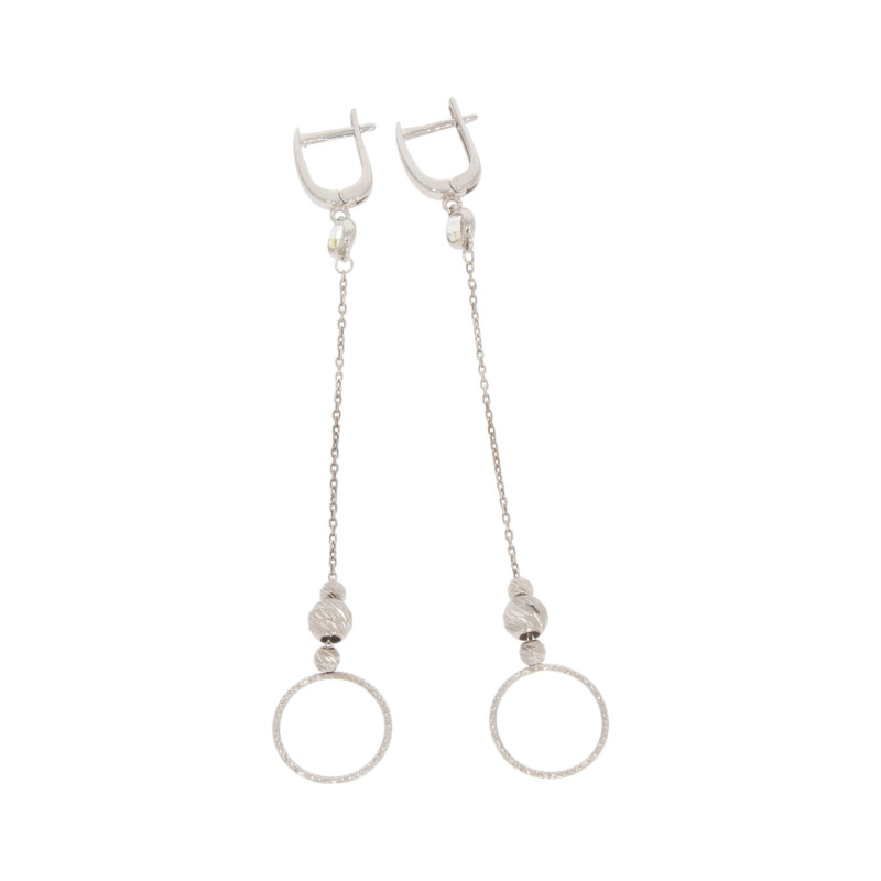 Cercei, Aur Alb, 14 k, 3.21 gr, Cod Produs: 644722 - Tezaurshop.ro