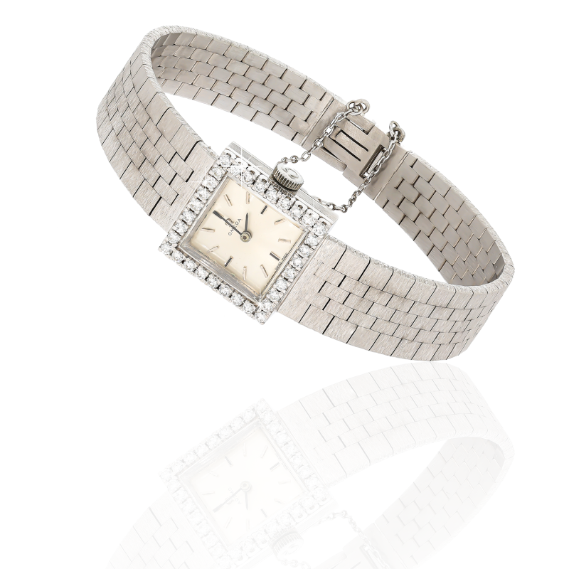 Ceas, Aur Alb, 18 k, 54.78 gr, cu Diamante, Cod Produs: 645910 - Tezaurshop.ro