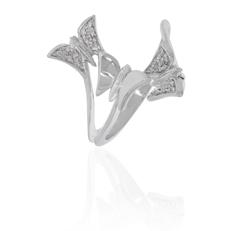 Inel Dama, Aur Alb, 18 k, 5.41 gr, cu Diamante, Cod Produs: 646999 - Tezaurshop.ro