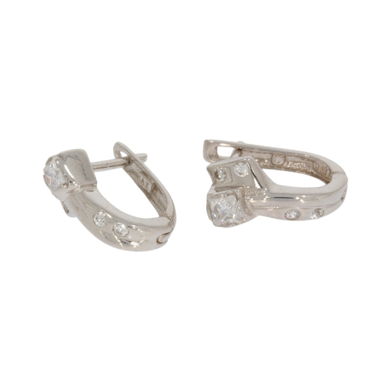 Cercei, Aur Alb, 14 k, 2.82 gr, Cod Produs: 647171 - Tezaurshop.ro