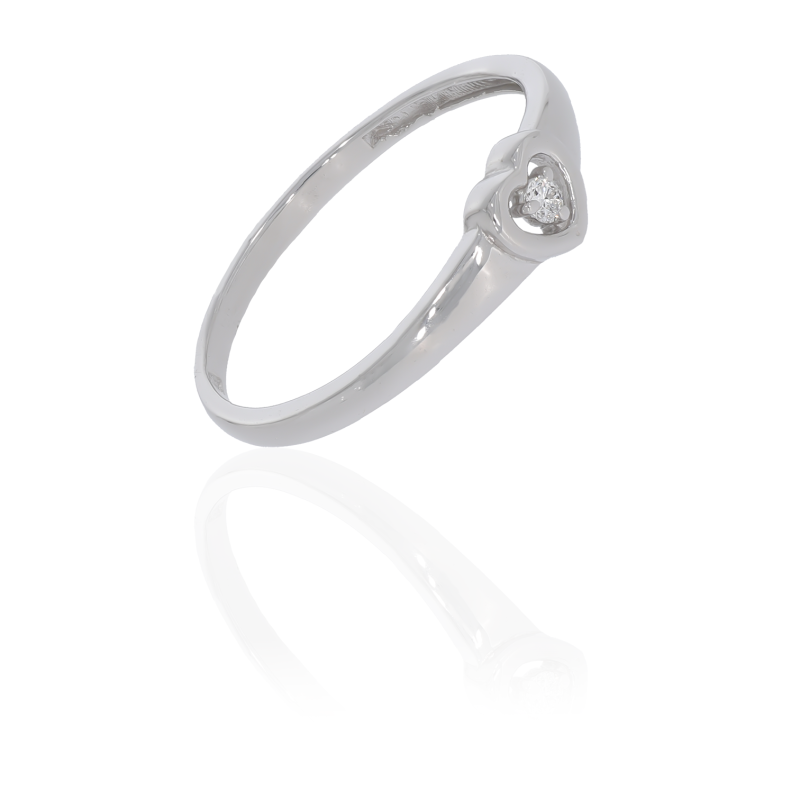 Inel Dama, Aur Alb, 14 k, 1.71 gr, cu Diamante, Cod Produs: 647823 - Tezaurshop.ro