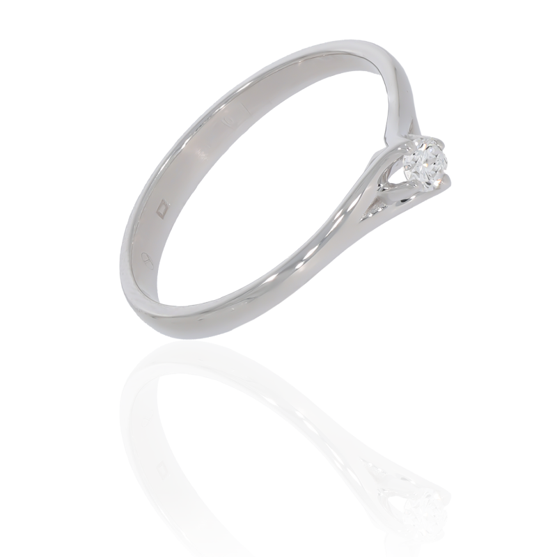 Inel Dama, Aur Alb, 18 k, 2.32 gr, cu Diamante, Cod Produs: 648234 - Tezaurshop.ro