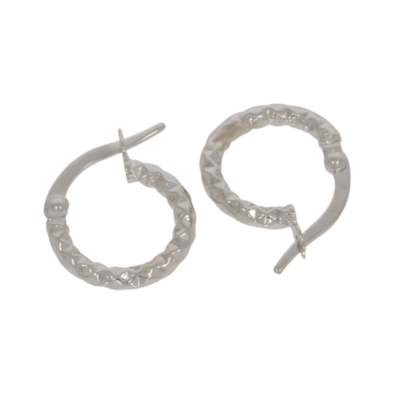 Cercei, Aur Alb, 18 k, 0.84 gr, Cod Produs: 648299 - 2